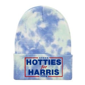 Hotties For Harris 2024 Funny Kamala Harris 2024 Tie Dye 12in Knit Beanie