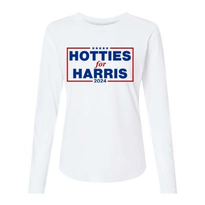 Hotties For Harris 2024 Funny Kamala Harris 2024 Womens Cotton Relaxed Long Sleeve T-Shirt