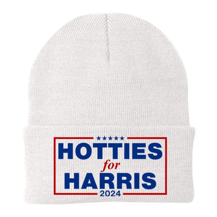 Hotties For Harris 2024 Funny Kamala Harris 2024 Knit Cap Winter Beanie