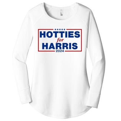 Hotties For Harris 2024 Funny Kamala Harris 2024 Women's Perfect Tri Tunic Long Sleeve Shirt