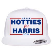 Hotties For Harris 2024 Funny Kamala Harris 2024 Flat Bill Trucker Hat