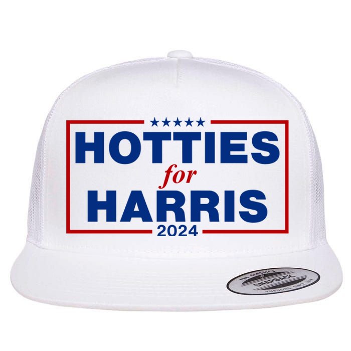 Hotties For Harris 2024 Funny Kamala Harris 2024 Flat Bill Trucker Hat