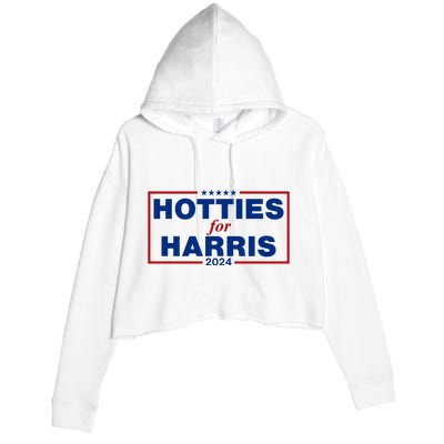 Hotties For Harris 2024 Funny Kamala Harris 2024 Crop Fleece Hoodie