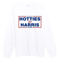 Hotties For Harris 2024 Funny Kamala Harris 2024 Premium Crewneck Sweatshirt