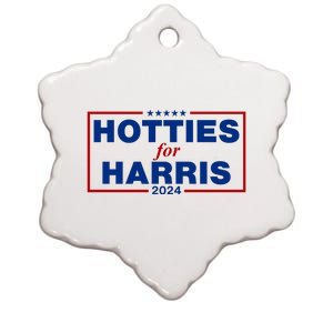 Hotties For Harris 2024 Funny Kamala Harris 2024 Ceramic Star Ornament