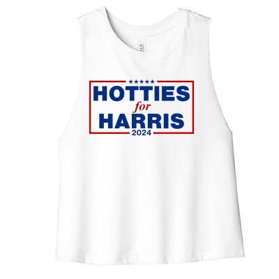 Hotties For Harris 2024 Funny Kamala Harris 2024 Women's Racerback Cropped Tank