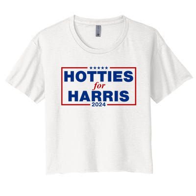 Hotties For Harris 2024 Funny Kamala Harris 2024 Women's Crop Top Tee