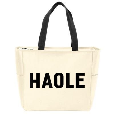 Haole Funny Hawaii White Hawaiian Pidgin Unisex Zip Tote Bag