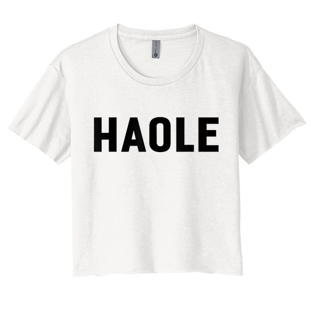 Haole Funny Hawaii White Hawaiian Pidgin Unisex Crop Top