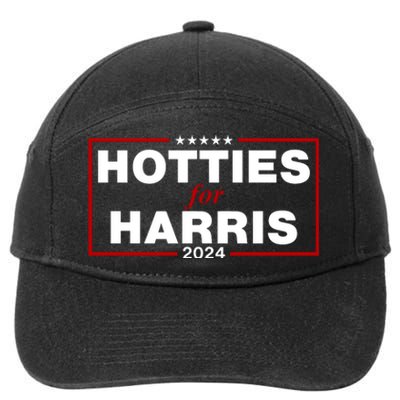 Hotties For Harris 2024 Funny Kamala Harris 2024 7-Panel Snapback Hat