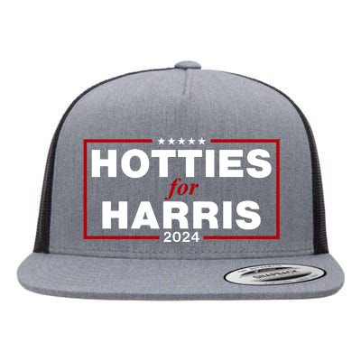 Hotties For Harris 2024 Funny Kamala Harris 2024 Flat Bill Trucker Hat