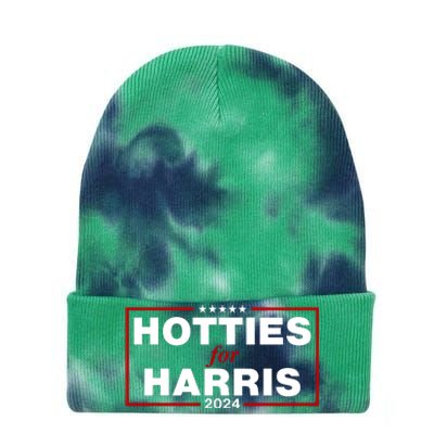 Hotties For Harris 2024 Funny Kamala Harris 2024 Tie Dye 12in Knit Beanie