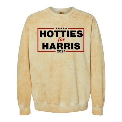 Hotties For Harris 2024 Funny Kamala Harris 2024 Colorblast Crewneck Sweatshirt