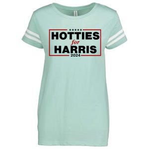 Hotties For Harris 2024 Funny Kamala Harris 2024 Enza Ladies Jersey Football T-Shirt