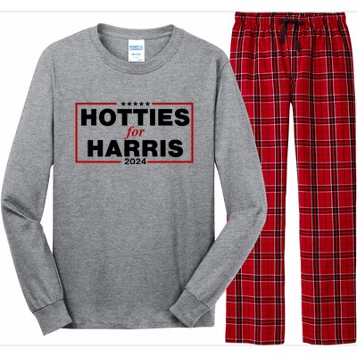 Hotties For Harris 2024 Funny Kamala Harris 2024 Long Sleeve Pajama Set