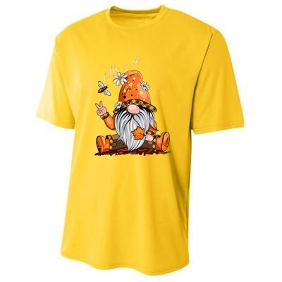 Hello Fall Happy Thanksgiving Gnome Pumpkin Fall Season Youth Performance Sprint T-Shirt