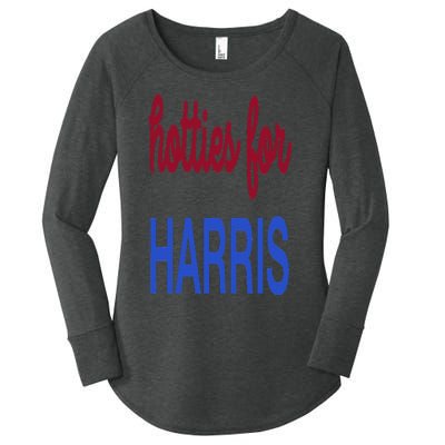 Hotties For Harris 24 Hotties For Harris 2024 Women's Perfect Tri Tunic Long Sleeve Shirt