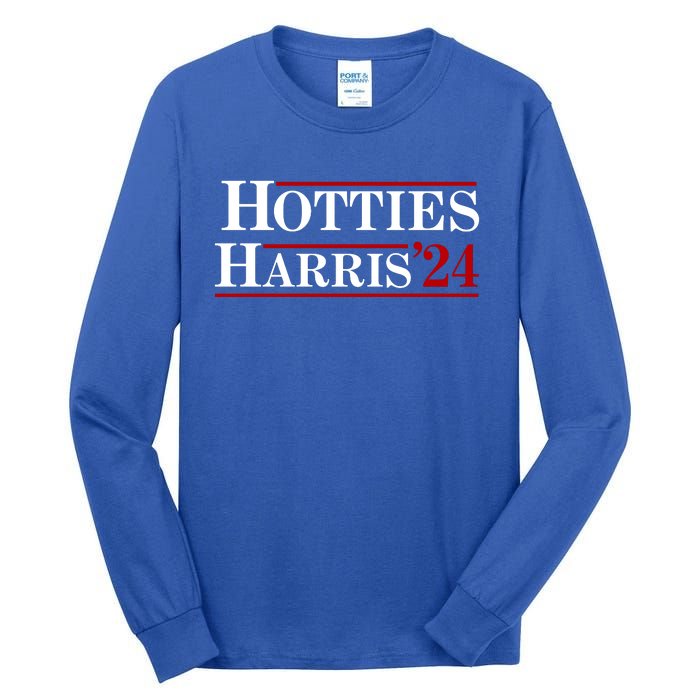 Hotties For Harris 2024 Funny Kamala Harris 2024 Tall Long Sleeve T-Shirt