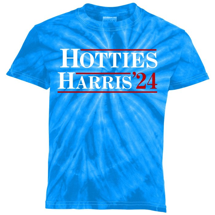 Hotties For Harris 2024 Funny Kamala Harris 2024 Kids Tie-Dye T-Shirt