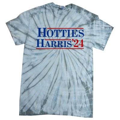 Hotties For Harris 2024 Funny Kamala Harris 2024 Tie-Dye T-Shirt