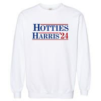 Hotties For Harris 2024 Funny Kamala Harris 2024 Garment-Dyed Sweatshirt