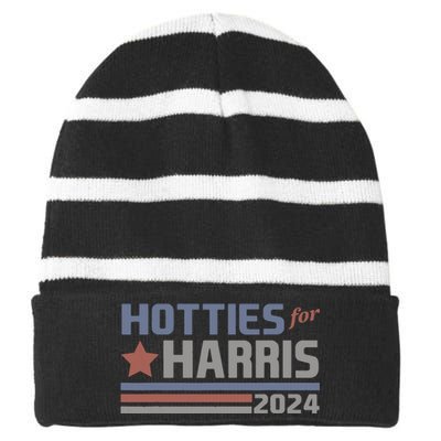 Hotties For Harris 24 Hotties For Harris 2024 Striped Beanie with Solid Band