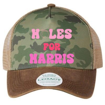 Holes For Harris Booty Peach Kamala Hippie Quote Legacy Tie Dye Trucker Hat