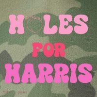 Holes For Harris Booty Peach Kamala Hippie Quote Legacy Tie Dye Trucker Hat