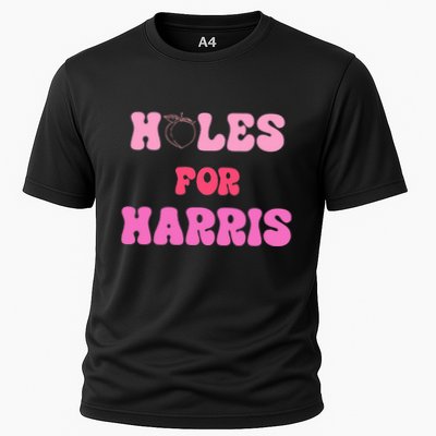 Holes For Harris Booty Peach Kamala Hippie Quote Performance Shirt