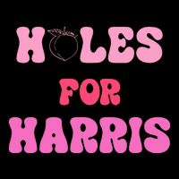 Holes For Harris Booty Peach Kamala Hippie Quote Sustainable Bucket Hat