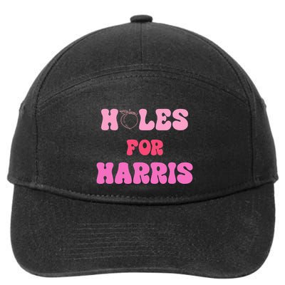 Holes For Harris Booty Peach Kamala Hippie Quote 7-Panel Snapback Hat