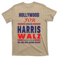 Hollywood For Harris Walz We Are Not Going Back T-Shirt