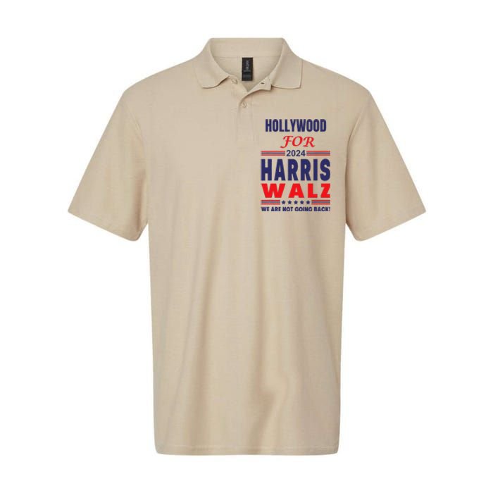 Hollywood For Harris Walz We Are Not Going Back Softstyle Adult Sport Polo