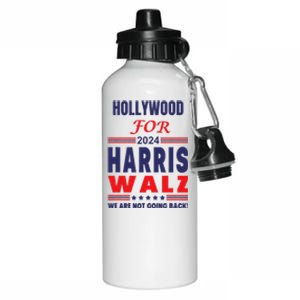 Hollywood For Harris Walz We Are Not Going Back Aluminum Water Bottle