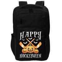 Happy Funny Hockeyween Pumpkin Hockey Lovers Gift Impact Tech Backpack