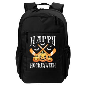 Happy Funny Hockeyween Pumpkin Hockey Lovers Gift Daily Commute Backpack