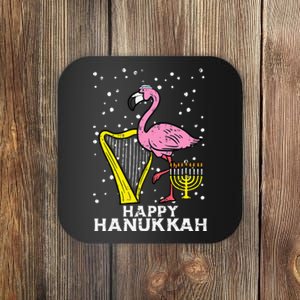 Hanukkah Flamingo Harp Chanukah Jewish  Coaster