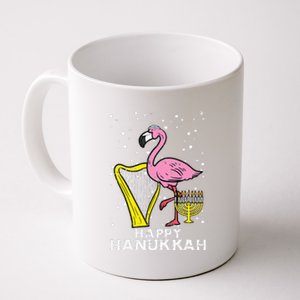 Hanukkah Flamingo Harp Chanukah Jewish  Coffee Mug