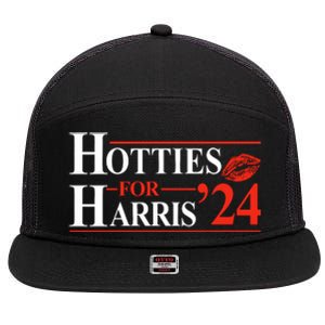 Hotties For Harris 2024 7 Panel Mesh Trucker Snapback Hat