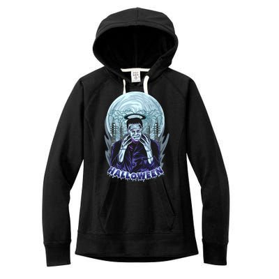 Halloween Frankenstein Women's Fleece Hoodie