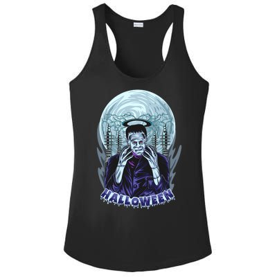 Halloween Frankenstein Ladies PosiCharge Competitor Racerback Tank