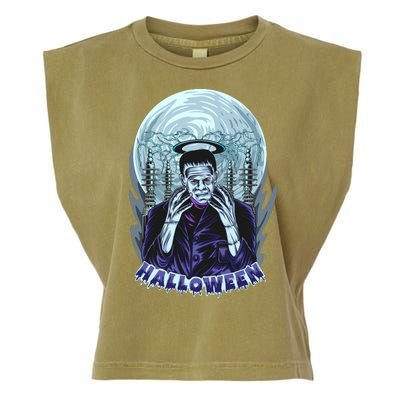 Halloween Frankenstein Garment-Dyed Women's Muscle Tee