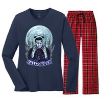 Halloween Frankenstein Women's Long Sleeve Flannel Pajama Set 