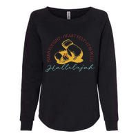 Hard Fought Heart Felt It Is Well Hallelujah Boxing Womens California Wash Sweatshirt