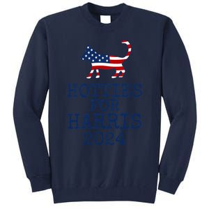 Hotties For Harris 2024 Cat Ladies Kamala Presidential Election 2024 Tall Sweatshirt