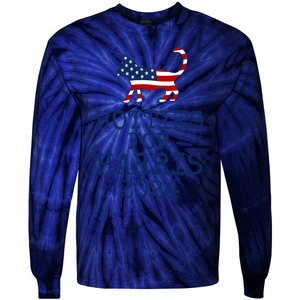 Hotties For Harris 2024 Cat Ladies Kamala Presidential Election 2024 Tie-Dye Long Sleeve Shirt