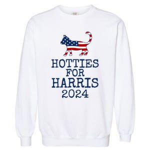 Hotties For Harris 2024 Cat Ladies Kamala Presidential Election 2024 Garment-Dyed Sweatshirt