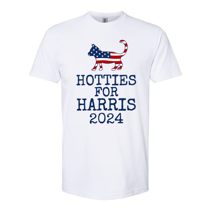 Hotties For Harris 2024 Cat Ladies Kamala Presidential Election 2024 Softstyle CVC T-Shirt