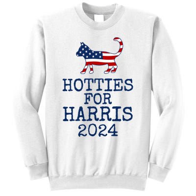 Hotties For Harris 2024 Cat Ladies Kamala Presidential Election 2024 Sweatshirt