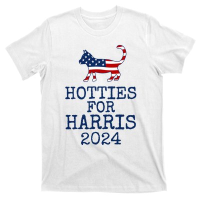 Hotties For Harris 2024 Cat Ladies Kamala Presidential Election 2024 T-Shirt